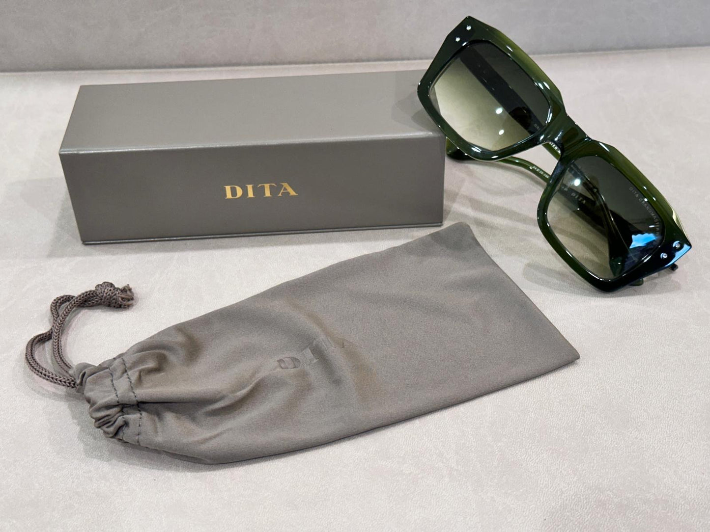DITA Eyewear Grandmaster-Nine DTS464 - 54/20 - 03 Crystal Black Moss/Antique Silver