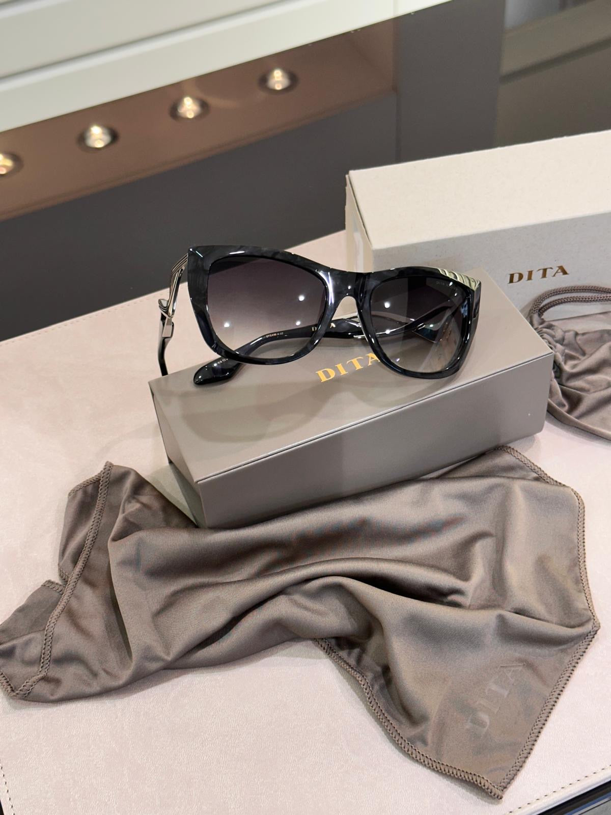 Dita Eyewear ICELUS DTS438-A-02 - 55/21 - Black Pearl/Silver