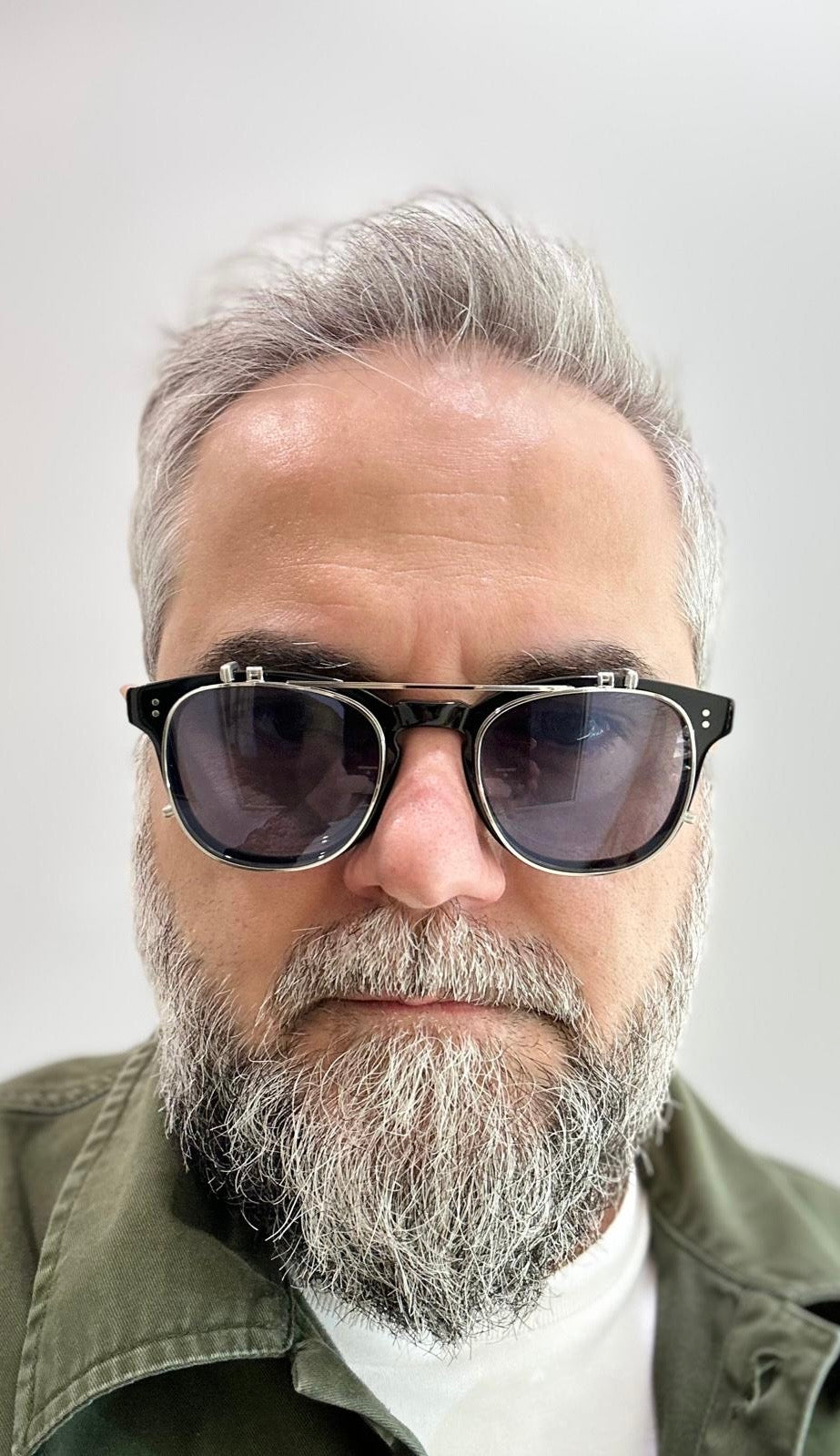 Garrett Leight LANGLEY CLIP - 48/22 - Silver