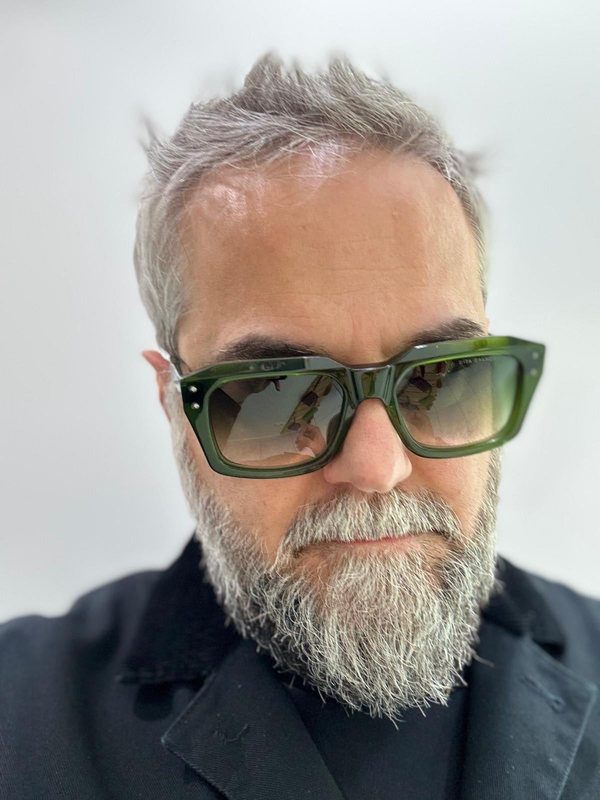 DITA Eyewear Grandmaster-Nine DTS464 - 54/20 - 03 Crystal Black Moss/Antique Silver