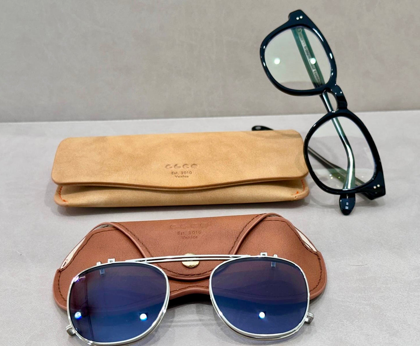 Garrett Leight LANGLEY CLIP - 48/22 - Silver