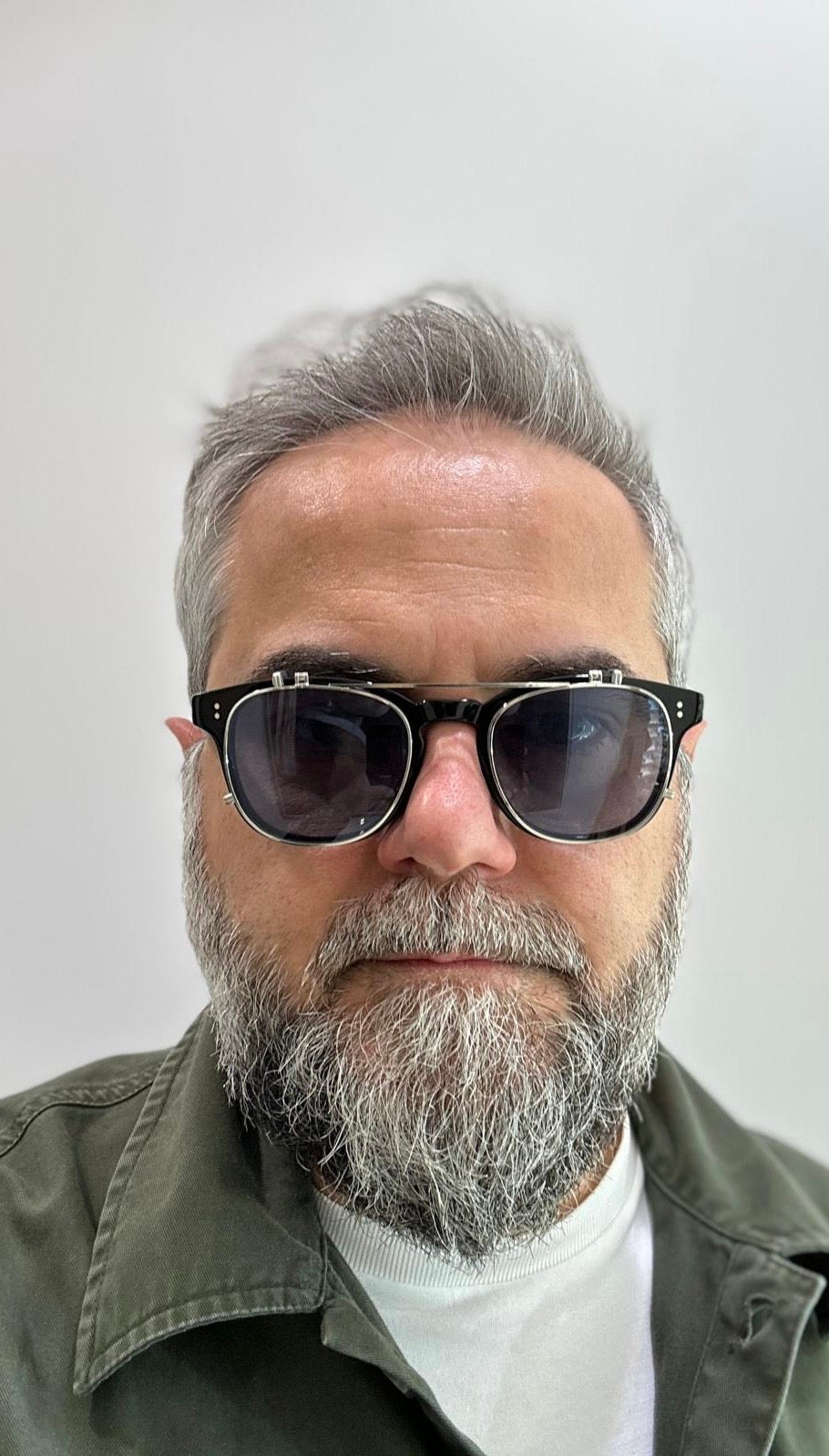 Garrett Leight LANGLEY CLIP - 48/22 - Silver