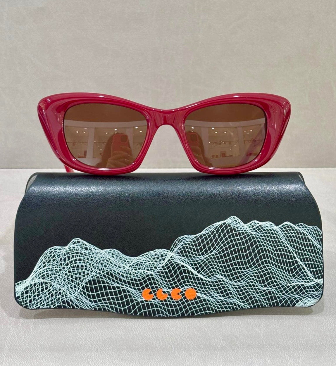 Garrett Leight SIERRA Sun - 47/21 - Amulet Red