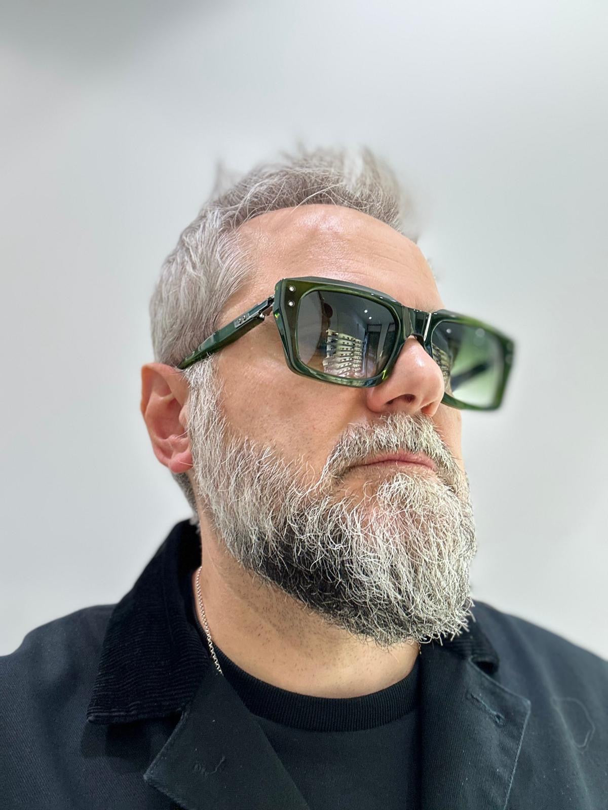 DITA Eyewear Grandmaster-Nine DTS464 - 54/20 - 03 Crystal Black Moss/Antique Silver