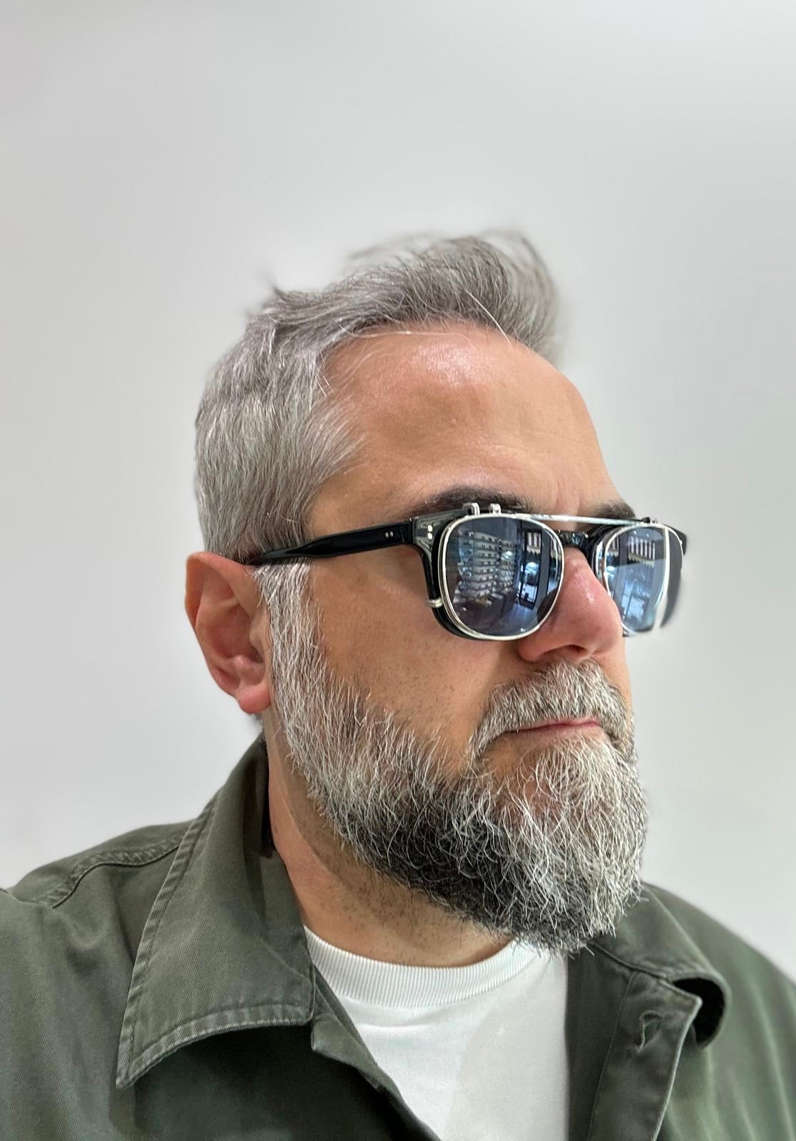 Garrett Leight LANGLEY CLIP - 48/22 - Silver