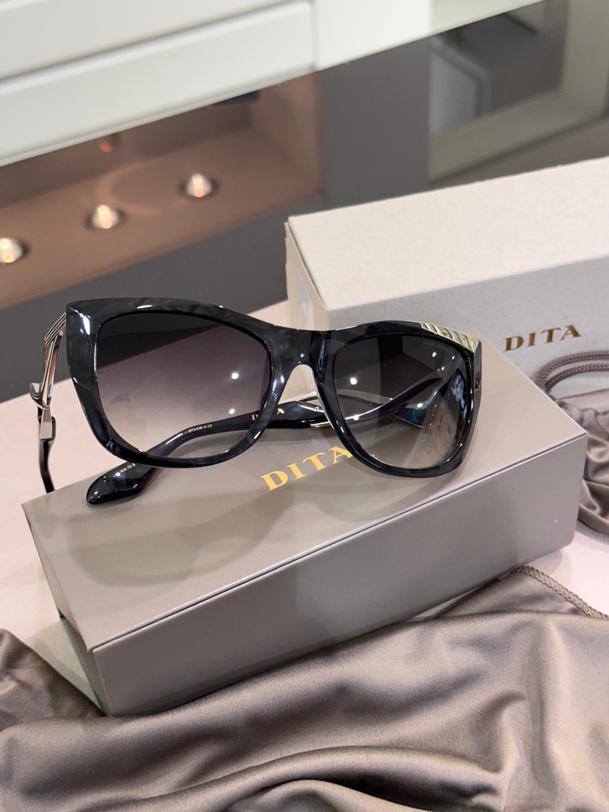 Dita Eyewear ICELUS DTS438-A-02 - 55/21 - Black Pearl/Silver