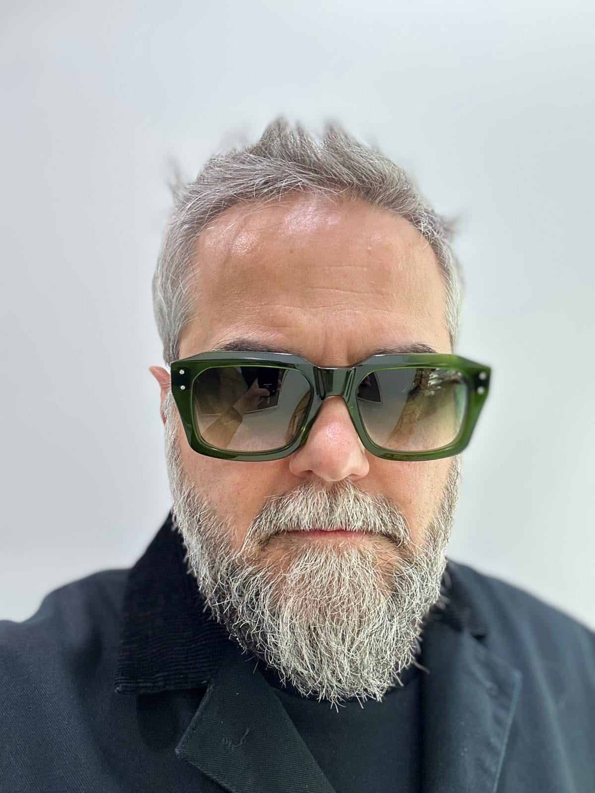 DITA Eyewear Grandmaster-Nine DTS464 - 54/20 - 03 Crystal Black Moss/Antique Silver