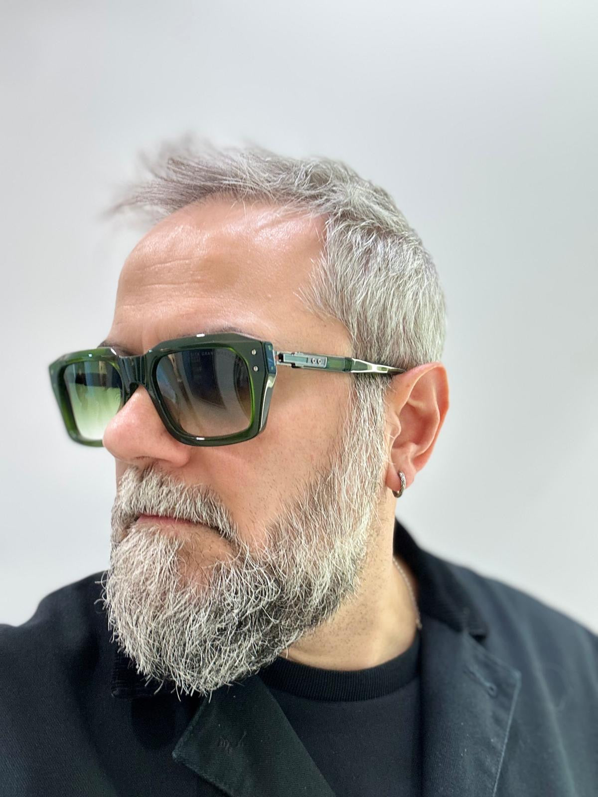 DITA Eyewear Grandmaster-Nine DTS464 - 54/20 - 03 Crystal Black Moss/Antique Silver