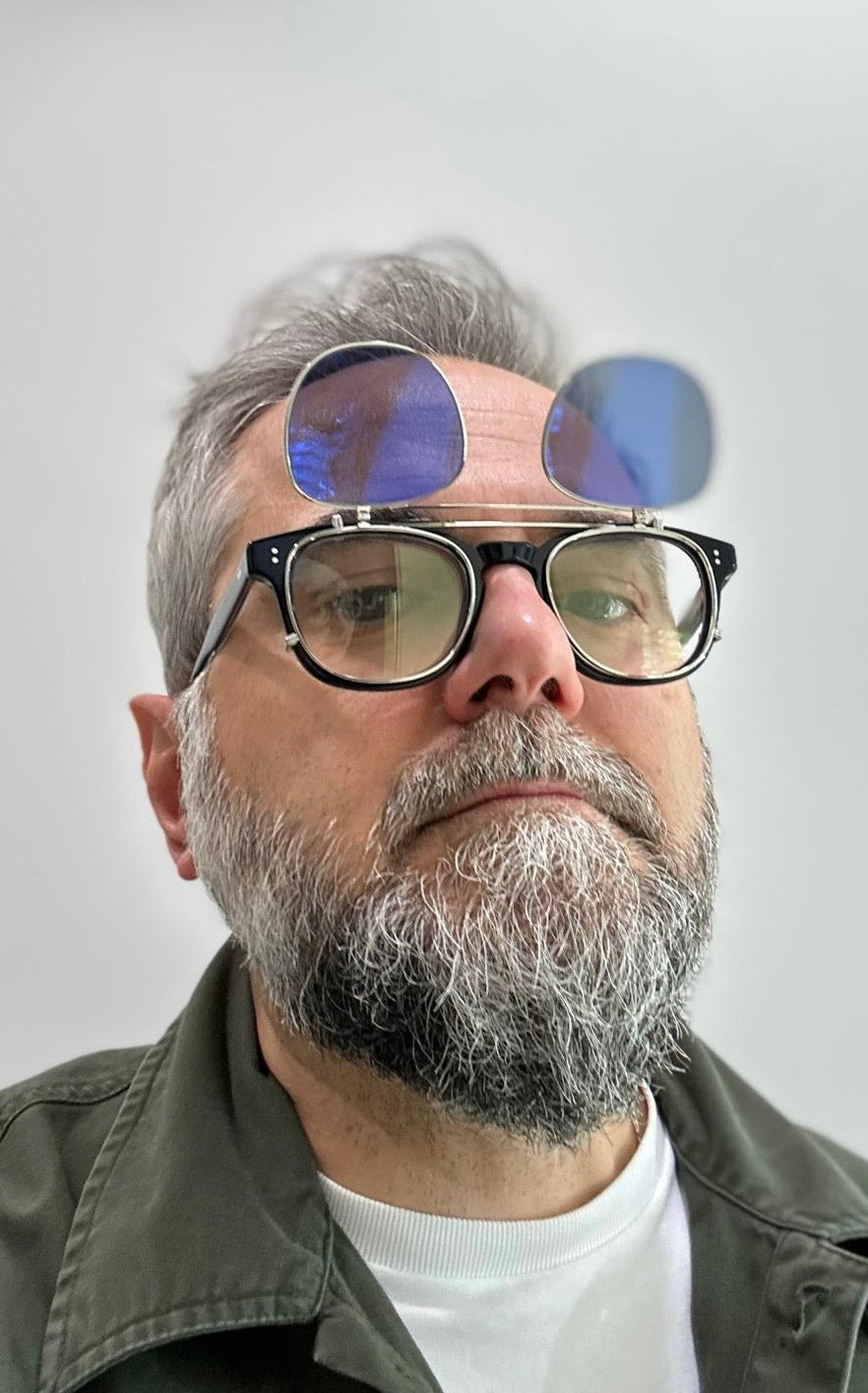 Garrett Leight LANGLEY CLIP - 48/22 - Silver