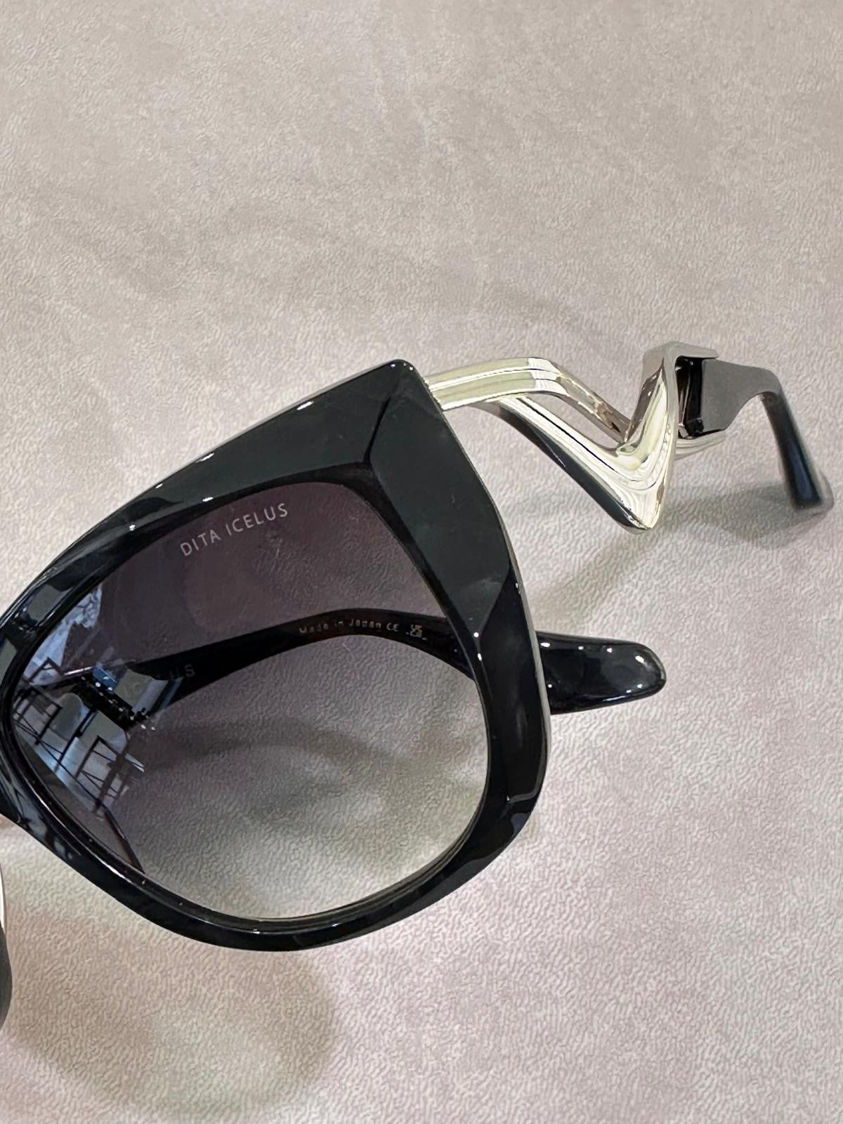 Dita Eyewear ICELUS DTS438-A-02 - 55/21 - Black Pearl/Silver