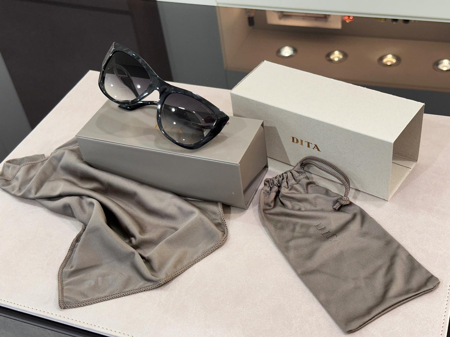 Dita Eyewear ICELUS DTS438-A-02 - 55/21 - Black Pearl/Silver