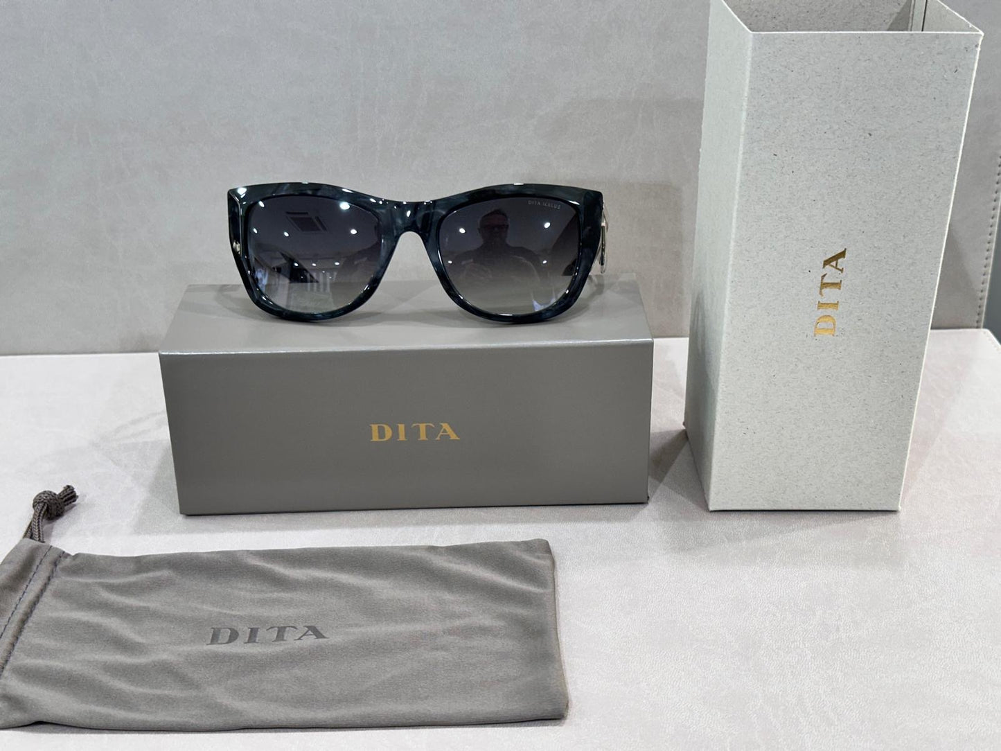 Dita Eyewear ICELUS DTS438-A-02 - 55/21 - Black Pearl/Silver