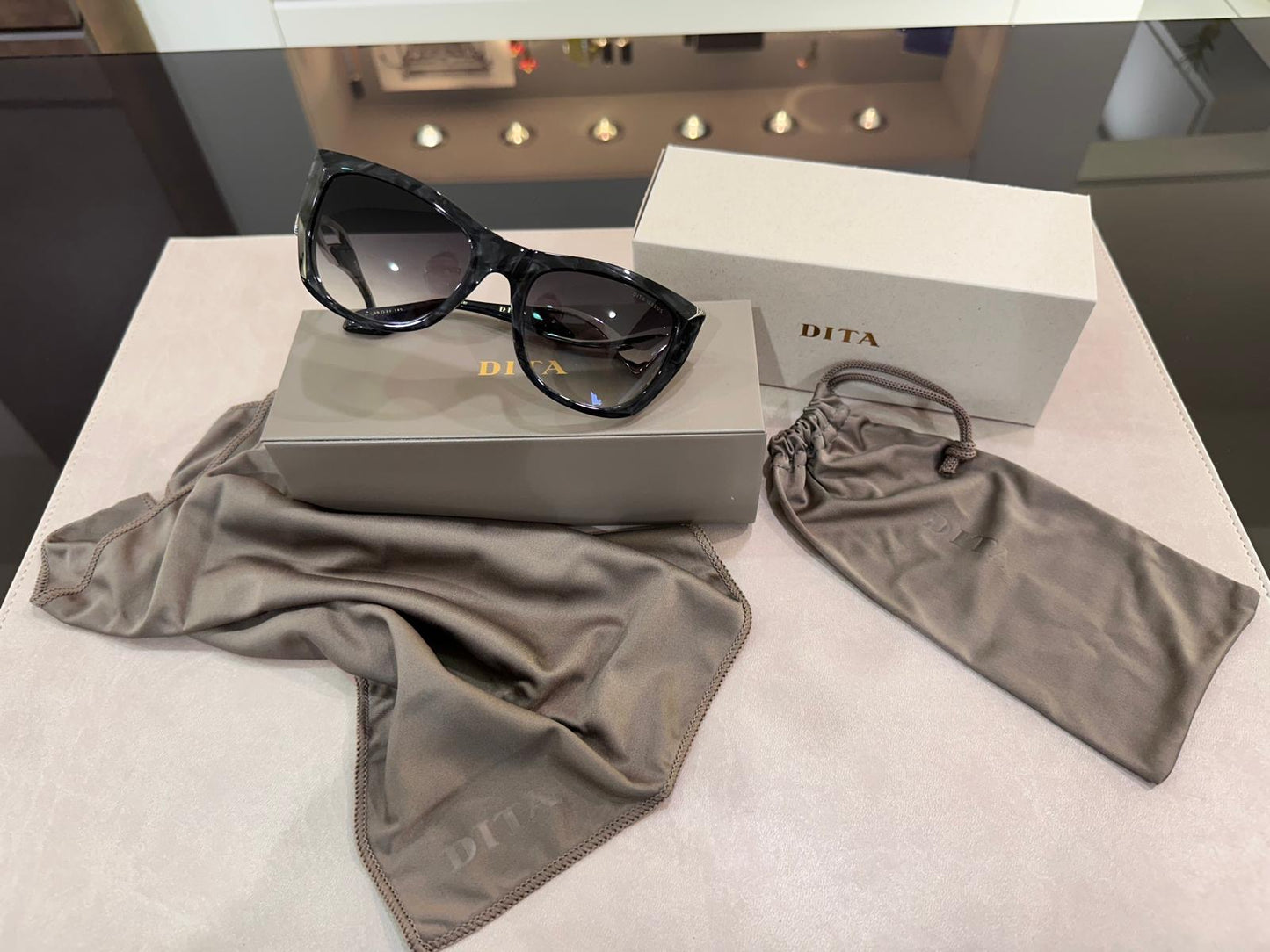 Dita Eyewear ICELUS DTS438-A-02 - 55/21 - Black Pearl/Silver